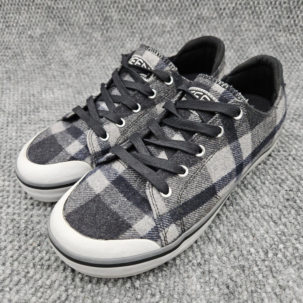 Keen Elsa (Women's 10) Gray Plaid Sneakers Low Top Vulcanized Comfort Shoes Wool